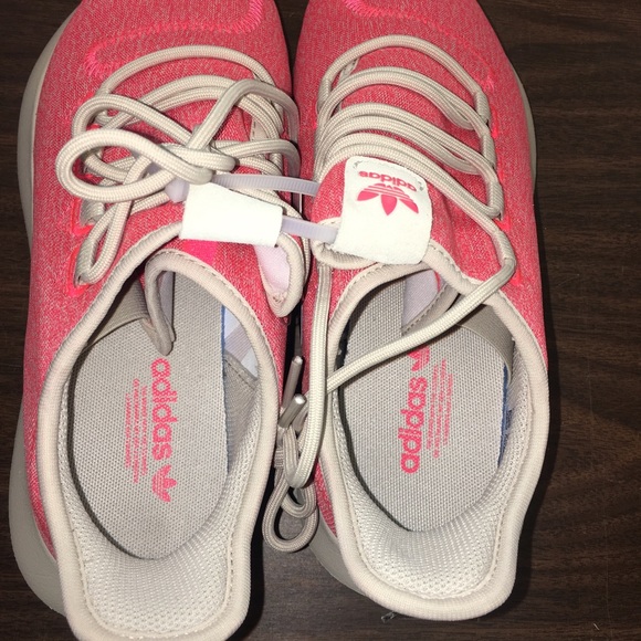 Adidas Tubular Pink Coral White Rose women shoes - Picture 4 of 7